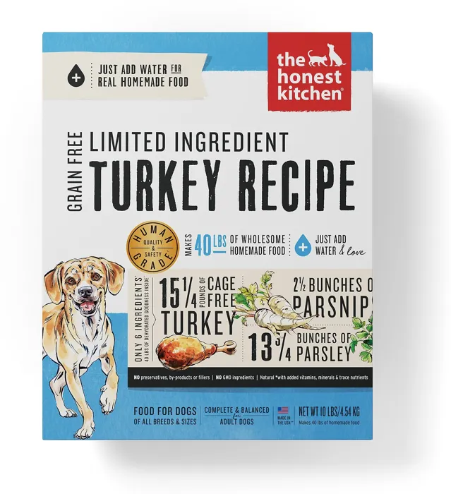 Limited Ingredient Diet Turkey Recipe Grain-free Dehydrated Dog Food 10-lb
