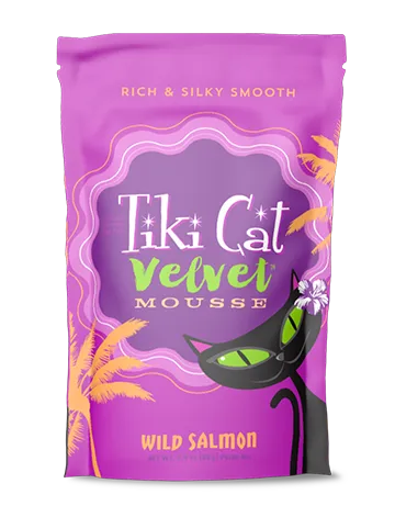 Tiki Cat Velvet Mouse Wild Salmon Pouch 2.8-oz