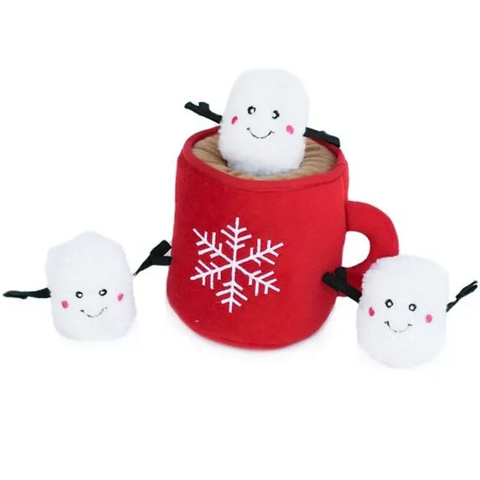 Zippy Burrow Hot Cocoa Puzzle Dog Toy Plush