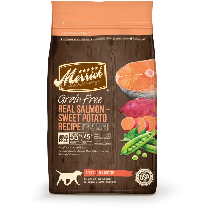Grain Free Real Salmon & Sweet Potato Recipe Dry Dog Food 12-Lb
