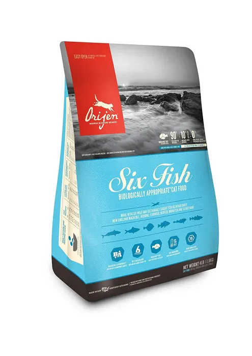 Dry Cat Food, Six Fish, Biologically Appropriate & Grain Free 4-lb