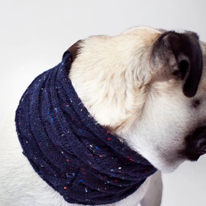 Cambridge Cableknit Scarf In Navy Large