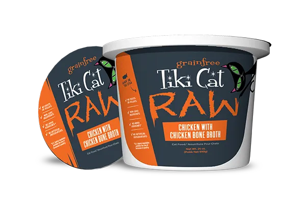 Tiki Cat Raw Chicken With Chicken Bone Broth 8-oz