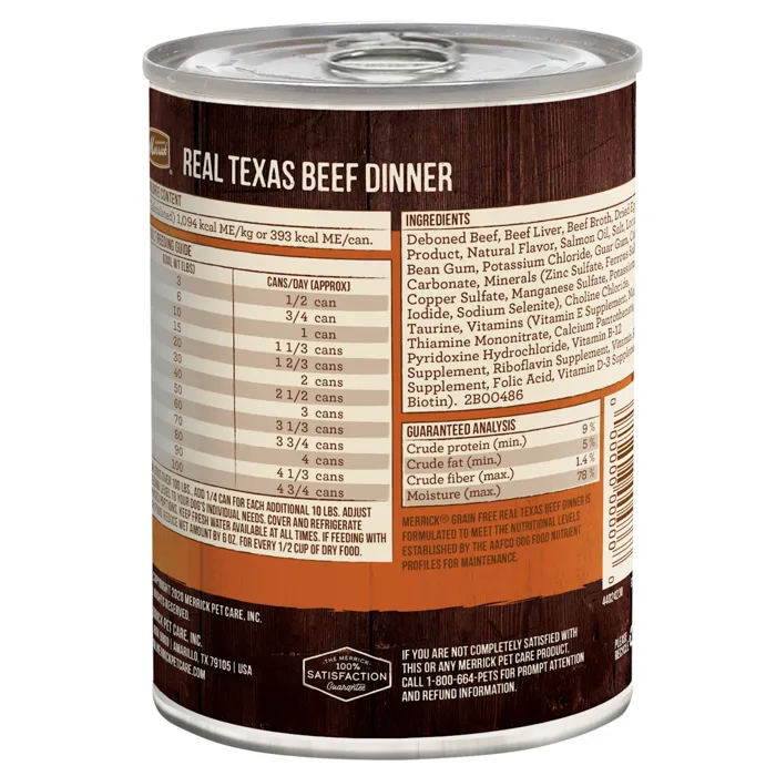 Grain-free Real Texas Beef Canned Dog Food 13.2-oz