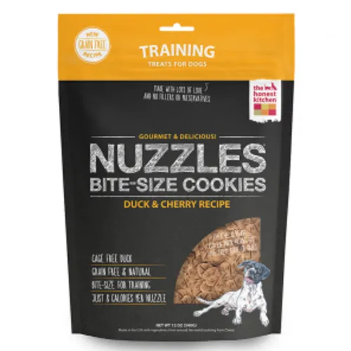Nuzzles Grain-free Duck & Cherry Recipe Cookie Dog Treats 12-oz