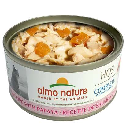 Almo Nature Cat Complete Can Salmon With Papaya 2.47 Oz 24/cs