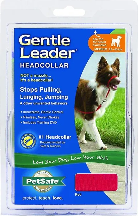 Gentle Leader Headcollar, No-pull Dog Collar Medium Red