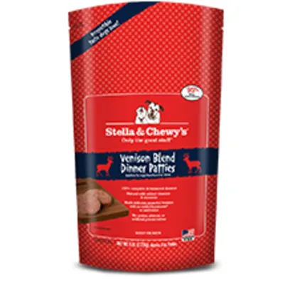 Dinner Patties Venison Blend Frozen Raw Dog Food 6-Lb