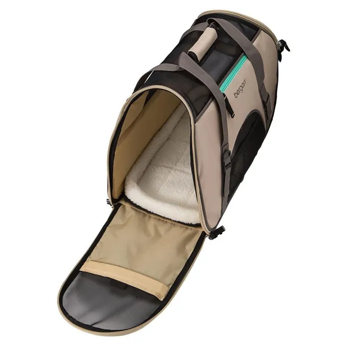 Bergan Pet Comfort Carrier Large Black / Brown 19" X 10" X 13"