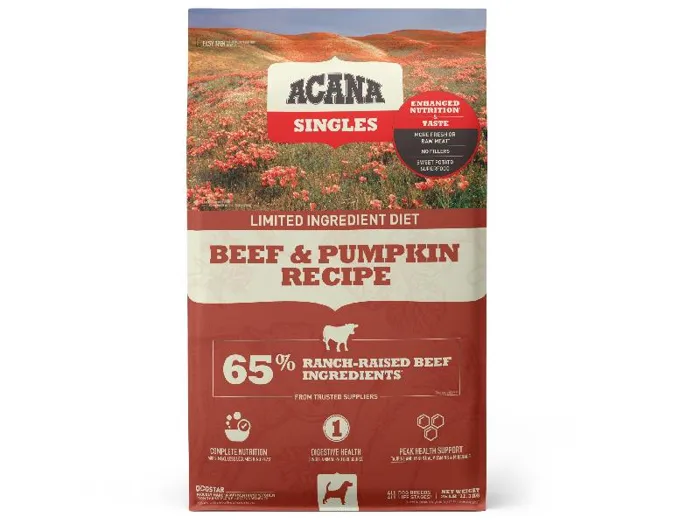 Acana Singles Limited Ingredient Diet Beef & Pumpkin Formula Dry Dog Food 13-lb