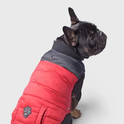 Summit Stretch Puffer Vest In Red 18"