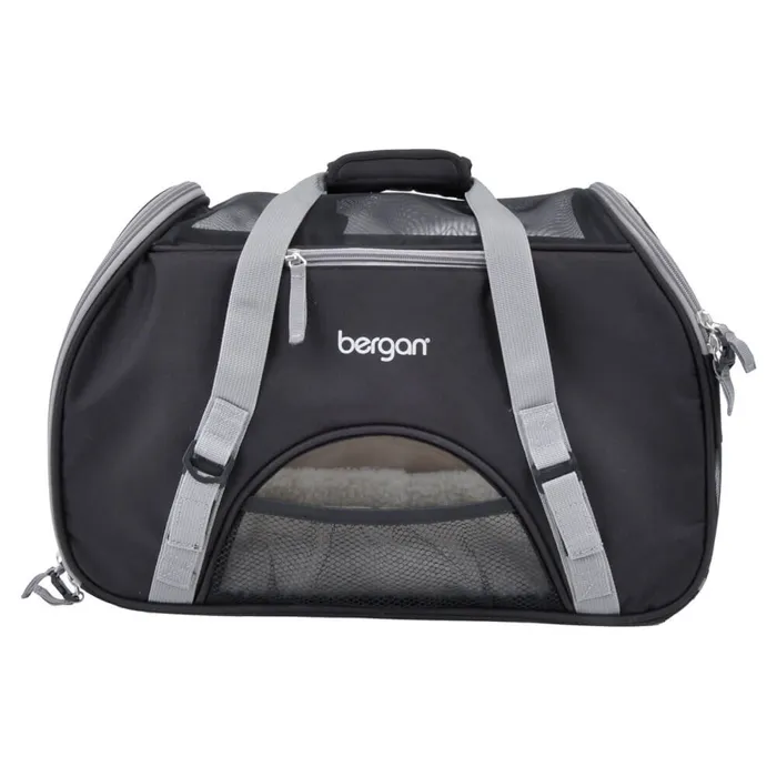 Bergan Pet Comfort Carrier Large Black / Brown 19" X 10" X 13"