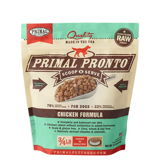 Pronto Raw Chicken Frozen Dog Food 12-Oz