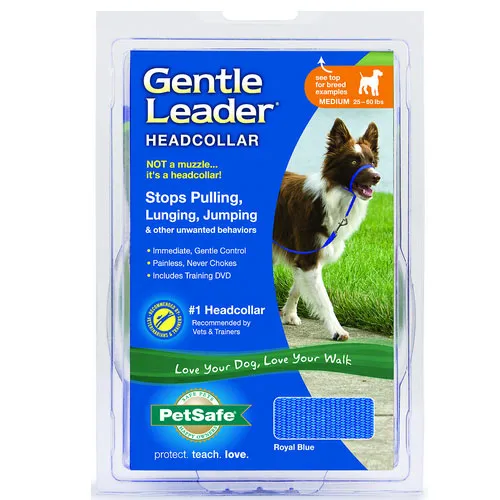 Gentle Leader Headcollar, No-pull Dog Collar Medium Royal Blue
