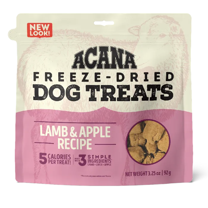 Singles Limited Ingredient Freeze-dried Dog Treats, Lamb & Apple, Biologically Appropriate & Grain Free 3.25-oz